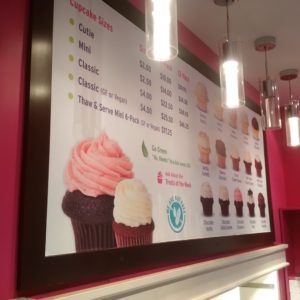 bakery menu board retail display